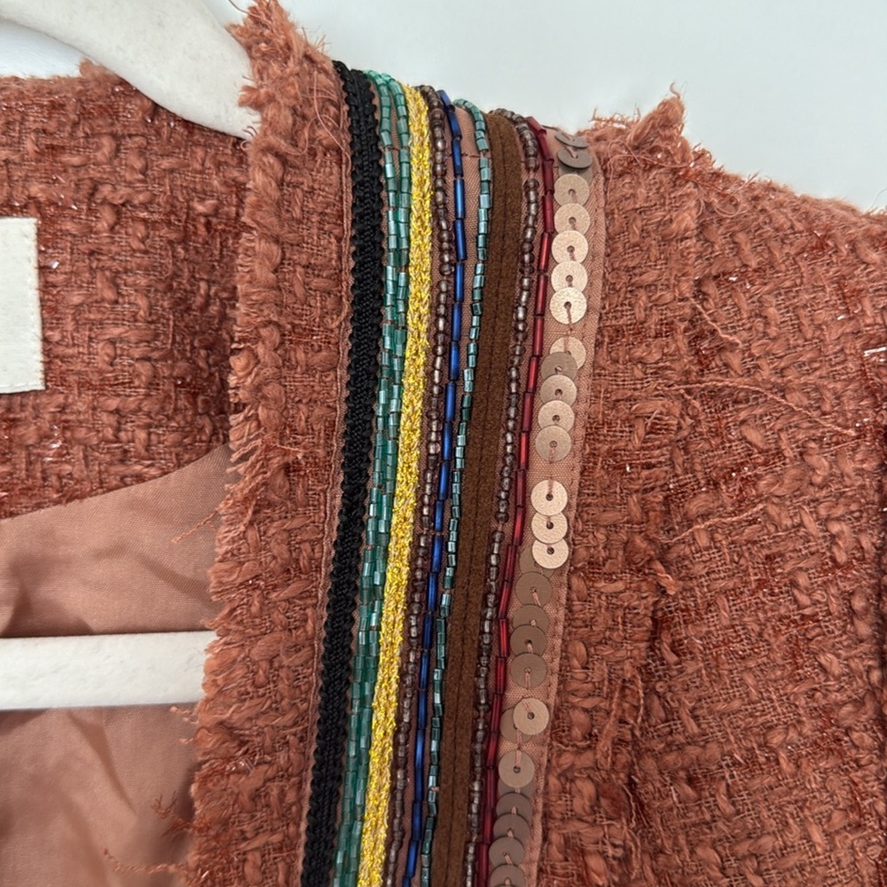 Sabine Tweed Sequin Beaded Blazer - XS - Picture 5 of 5